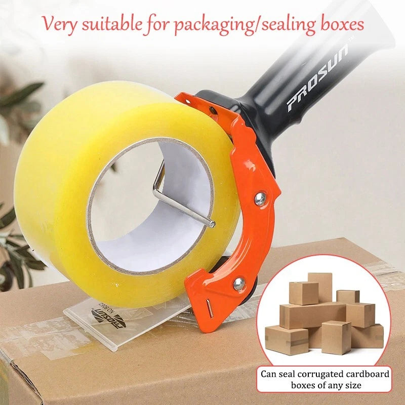 2-inch wide tape gun distributor, packaging seal cutter, tape feeding, orange
