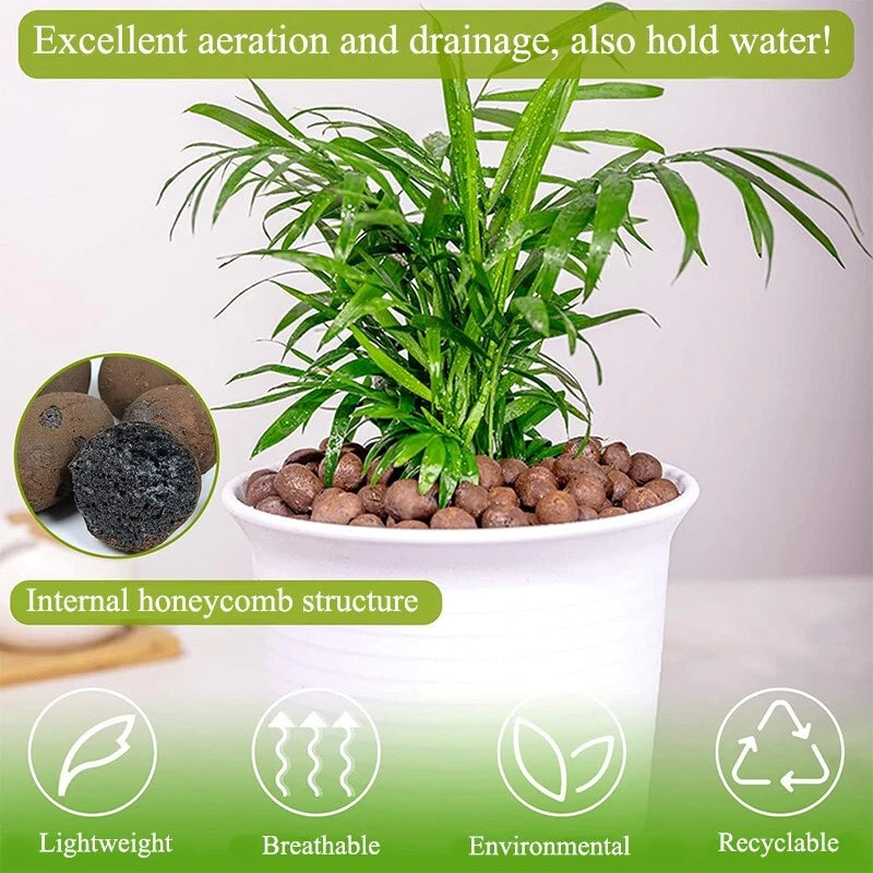 8-30 LBS organic expanded clay pebbles - 5-30mm, suitable for indoor plants