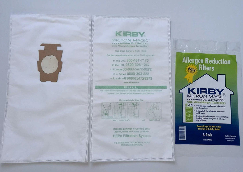 Kirby 6 Cloth Sentria Hepa Micron Magic Ultimate G  Vacuum Bags + 1 Free Belt