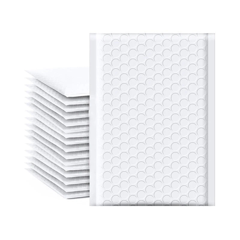 4.3 x 5 inch White Polyethylene Envelopes, Pack of 100, for Mailing Packages