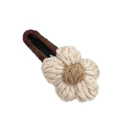 Plush flower hair clip, sweet elegant duck beak clip winter style back hair clip