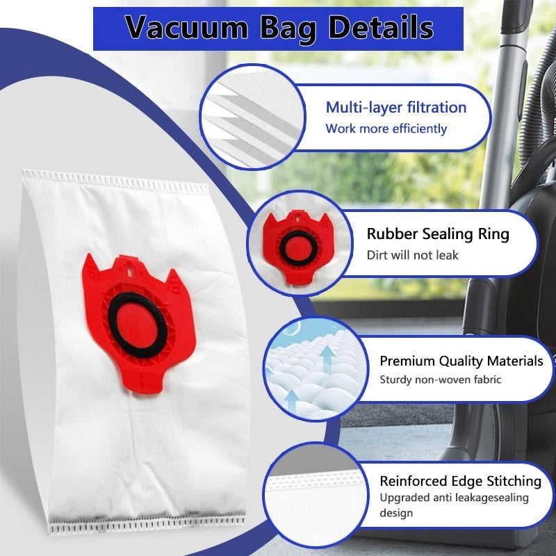 Air-cleaning 3D dust bag for Miele FJM vacuum cleaner - 6 pieces