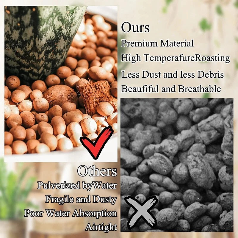 8-30 LBS organic expanded clay pebbles - 5-30mm, suitable for indoor plants