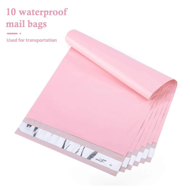 8x12 inch multi-color waterproof mailing bag with strong adhesive seal
