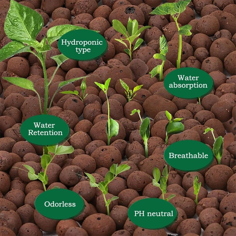 Organic expanded clay pebbles -5-10 millimeters, suitable for indoor plants