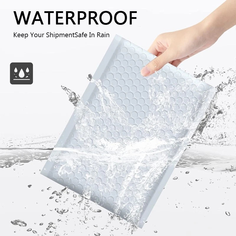 6x7 inch White Polyethylene Envelopes, Pack of 50, for Mailing Packages