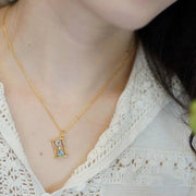 Golden pendant necklace accessory, necklace jewelry birthday and graduation gift