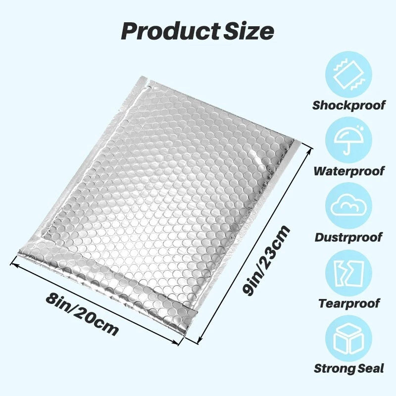 #0 8x9 self-sealing bubble mail, insulated mailing bag for cold transportation
