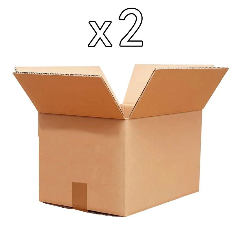 2 corrugated cardboard moving boxes, 27x20x20 in, sturdy/durable shipping boxs