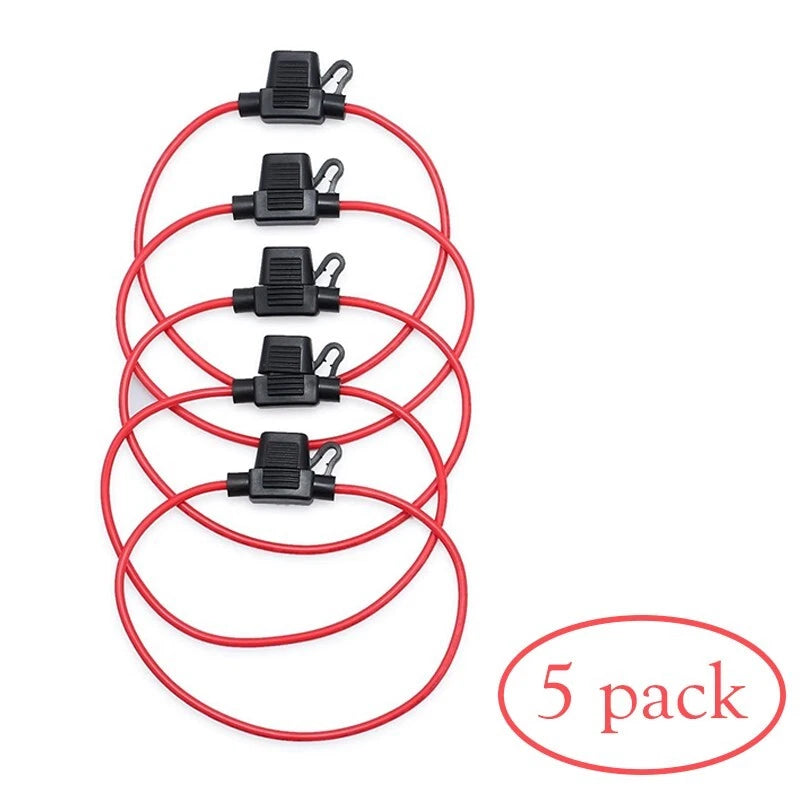 Fuse holder 18AWG waterproof fuse holder black, suitable for ATC/ATO fuses