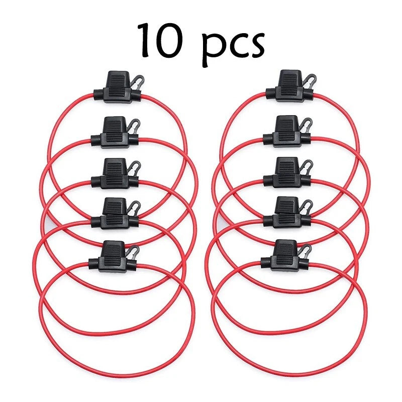 Fuse holder 18AWG waterproof fuse holder black, suitable for ATC/ATO fuses