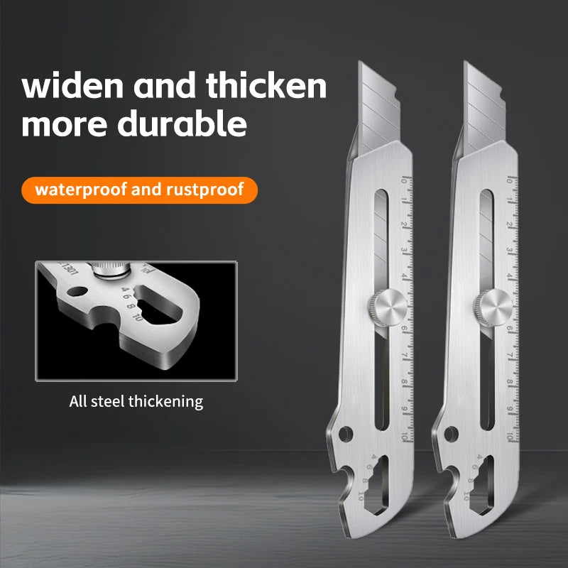 Stainless Steel Utility Knife 20x157mm | Retractable Blade | 1-Pack