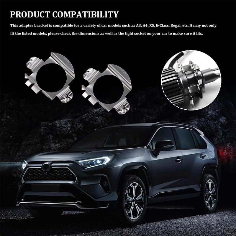 H7 LED headlight bulb adapter bracket base fixing clip kit TK102 (2 pieces)