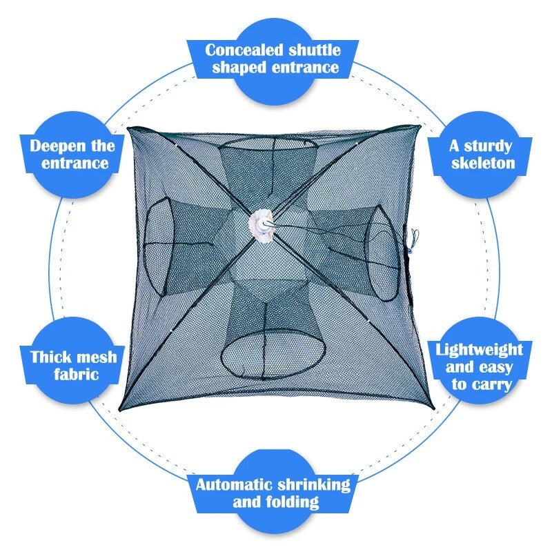 Fishing bait trap, portable accessories for crayfish nets and crabs, foldable