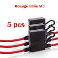 10 AWG inline fuse holder - 12 volt fuse holder suitable for 40A blade fuses