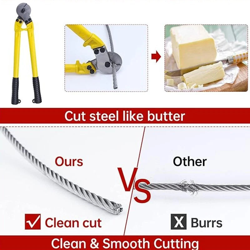 18in—42in Heavy Duty Hardened Cable Cutter Wire Rope Cable Cutter Us inventory