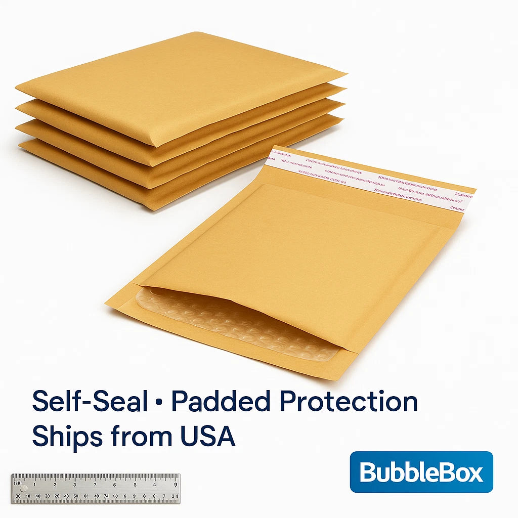 #2 8.5x12 kraft paper bubble mailing bags, 25 packs of yellow filled envelopes