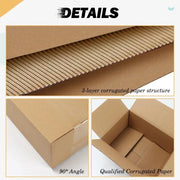 8x6x4 Inch Shipping Boxes Heavy Duty Cardboard Moving Storage Box Pack of 10 25