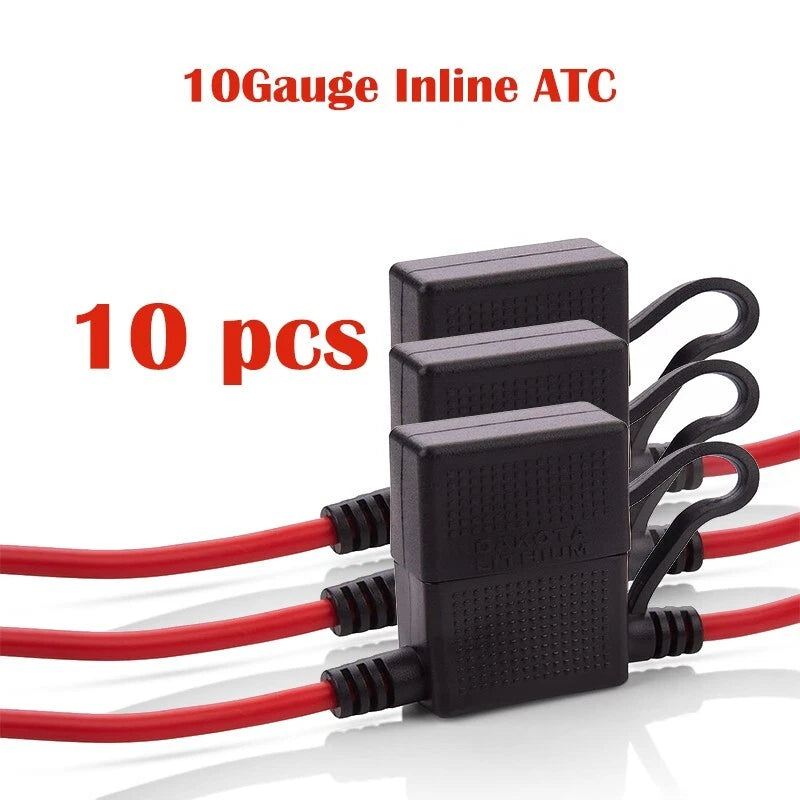 10 AWG inline fuse holder - 12 volt fuse holder suitable for 40A blade fuses