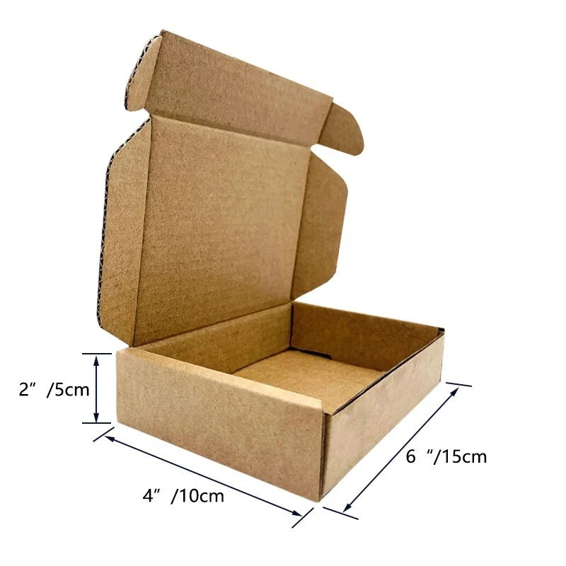 6x4x2 "corrugated boxes - 10/20 PCS - Brown - Gift wrapping and mailing only