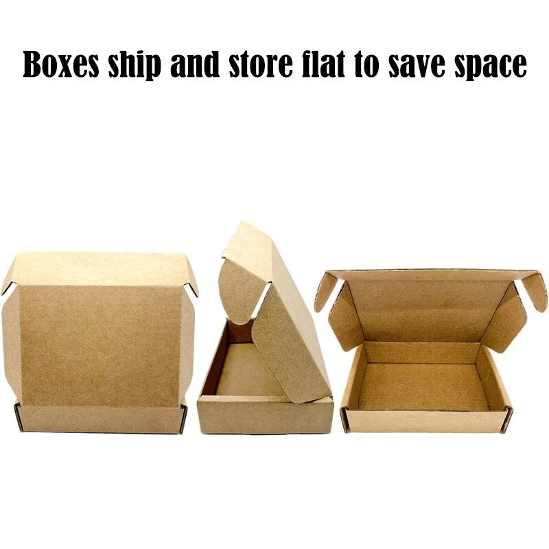 6x4x2 "corrugated boxes - 10/20 PCS - Brown - Gift wrapping and mailing only