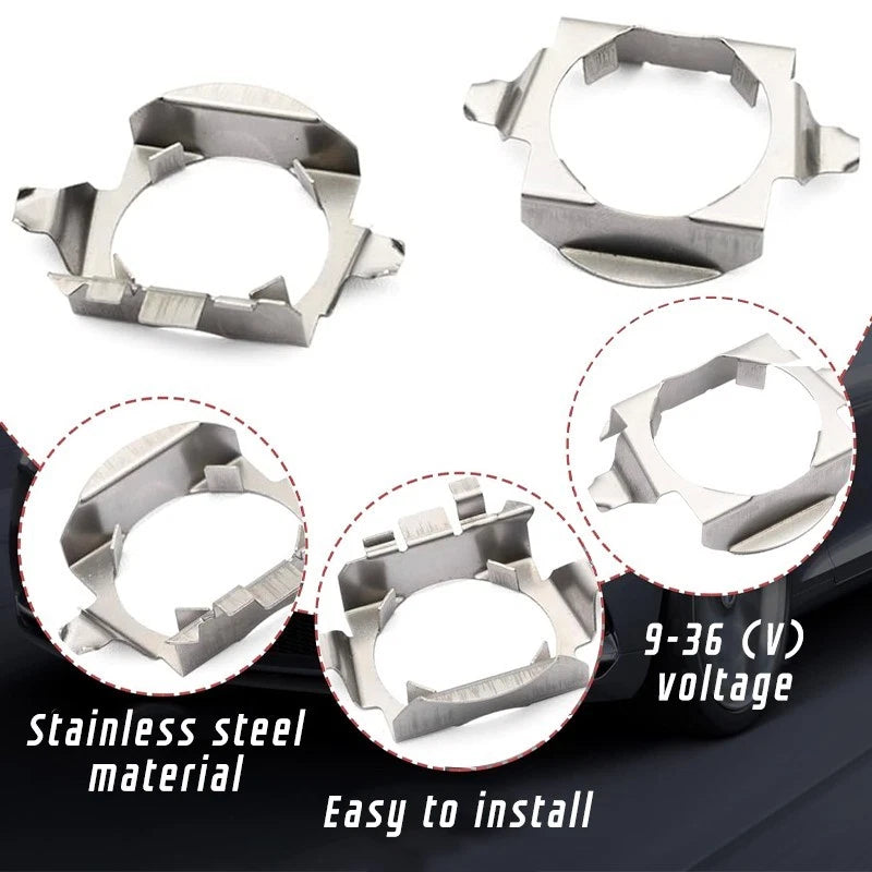 For Mercedes-Benz H7 LED Headlight Bulb Adapter Bracket Base Kit (TK120) 2pcs