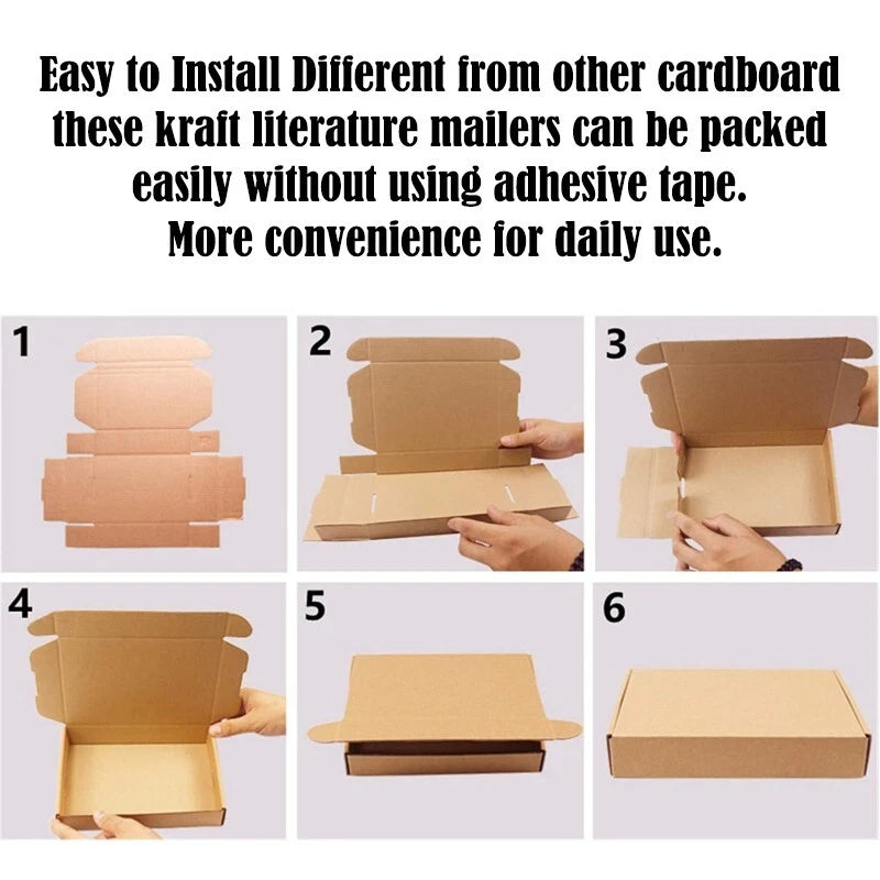 6x4x2 "corrugated boxes - 10/20 PCS - Brown - Gift wrapping and mailing only