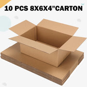 8x6x4 Inch Shipping Boxes Heavy Duty Cardboard Moving Storage Box Pack of 10 25