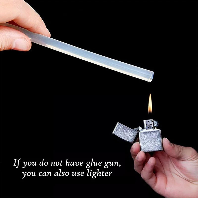 Hot melt glue sticks (5-50 pieces), 0.43 x 10.6 inches, suitable for DIY crafts.