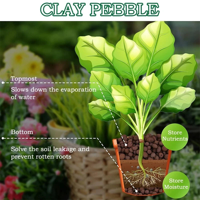 1-30 pounds of plant clay pebbles - Natural clay pebbles for indoor plants