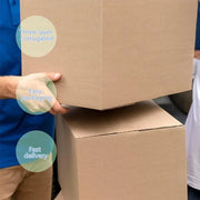 2 large corrugated cardboard shipping boxes (20x16x16 in) for mailing/storage.