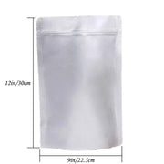 Polyester film bags, aluminum foil, off-white silver food packages, 20 pieces
