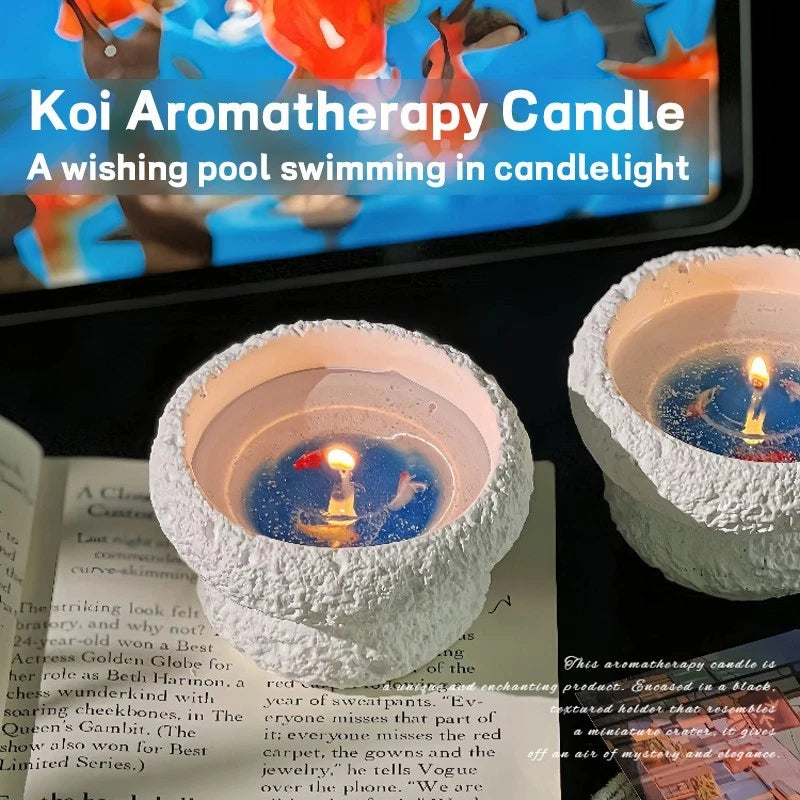 Scented candles (4 pcs), Freesia/Ocean scent, for relaxation and air freshening