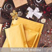 7.5x12 yellow cowhide bubble mail padded envelope bag shock-absorbing bag
