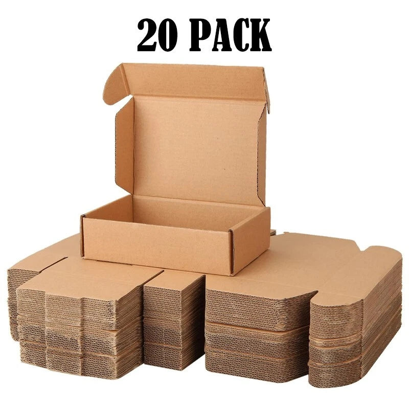 6x4x2 "corrugated boxes - 10/20 PCS - Brown - Gift wrapping and mailing only