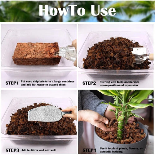 10 lbs Organic Coconut Coir Scrap for Growing Herbs, Plants, and Flowers