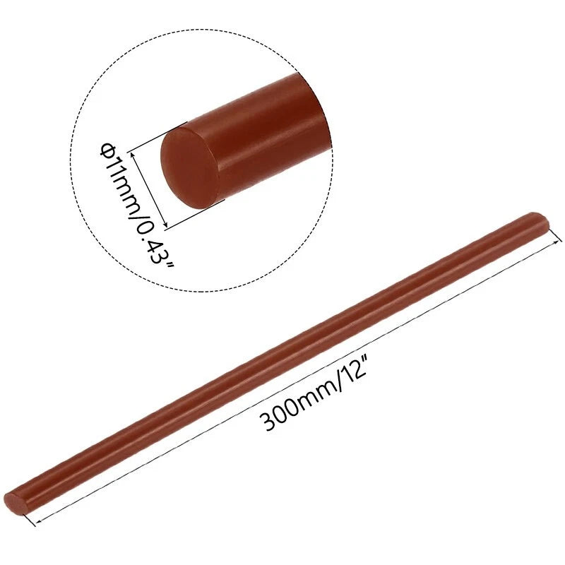 Ultra-high viscosity hot glue rods in bulk brown are used for handcrafting