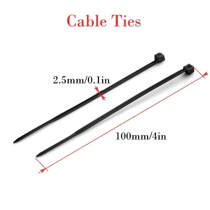 Zip tie 4 inches (about 100mm),18 pounds tensile strength black tie,1000pcs /bag