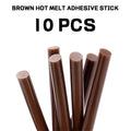 Ultra-high viscosity hot glue rods in bulk brown are used for handcrafting