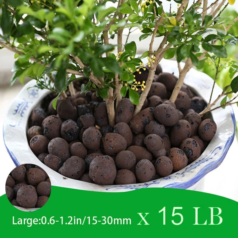 8-30 LBS organic expanded clay pebbles - 5-30mm, suitable for indoor plants