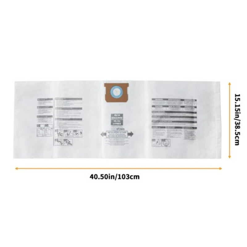 5 pcs Replacement Bags for Shop-Vac 10-14-Gallon High Efficiency 90672 I 906720