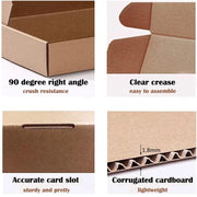 Multi-size corrugated cardboard boxes are used for packaging, moving and storage