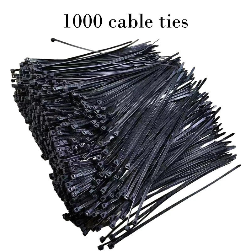 Zip tie 4 inches (about 100mm),18 pounds tensile strength black tie,1000pcs /bag