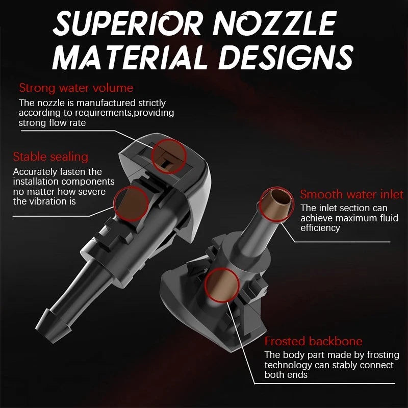 Car windshield washer nozzles, suitable for Jeep, Dodge, Ram, and Chrysler-1pair