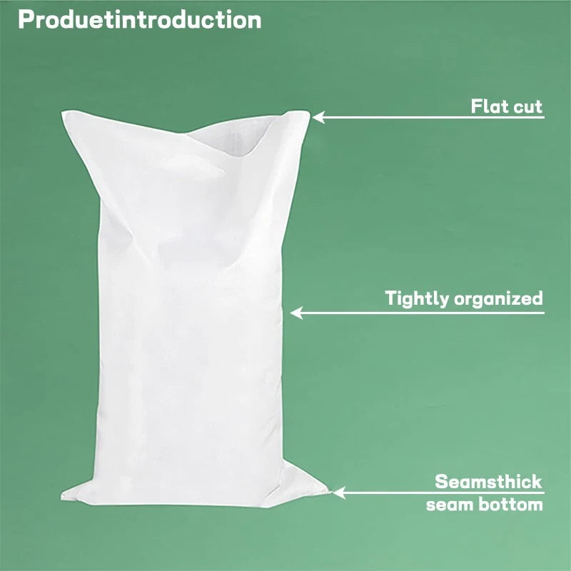 Heavy duty waterproof outdoor woven polypropylene bag,26 x 14" /60 x 40" (white)