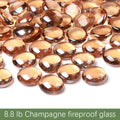 8.8lb champagne-colored glass fire pit flat beads, for fire pit and fireplace