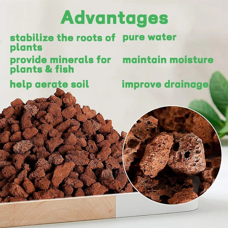 Red lava particles, suitable for garden fireplace decoration planting - 1-5 lbs