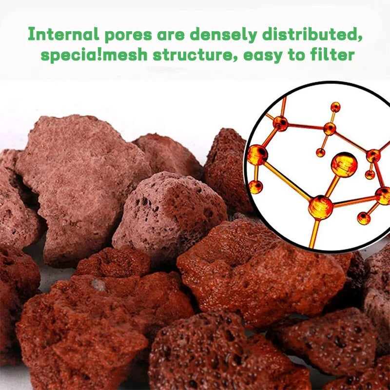Red lava particles, suitable for garden fireplace decoration planting - 1-5 lbs