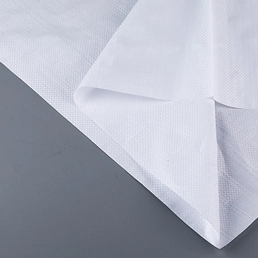 Heavy duty waterproof outdoor woven polypropylene bag,26 x 14" /60 x 40" (white)
