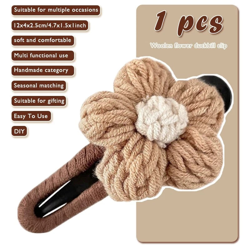 Cute and elegant plush large hair duck clip hair clip, suitable for women